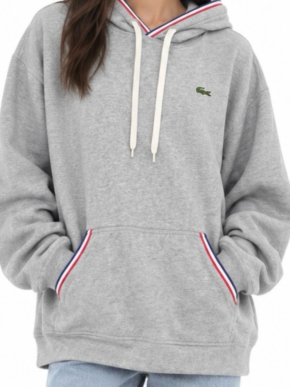 Lacoste Grey Hooded Sweatshirt